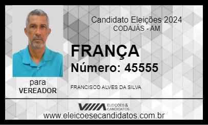 Candidato FRANÇA 2024 - CODAJÁS - Eleições