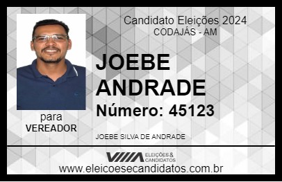 Candidato JOEBE ANDRADE 2024 - CODAJÁS - Eleições