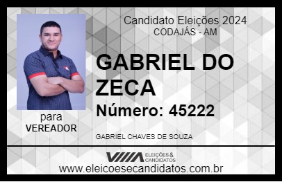 Candidato GABRIEL DO ZECA 2024 - CODAJÁS - Eleições