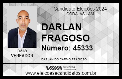 Candidato DARLAN FRAGOSO 2024 - CODAJÁS - Eleições