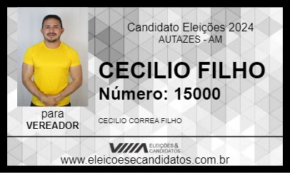 Candidato CECILIO FILHO  2024 - AUTAZES - Eleições