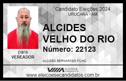 Candidato ALCIDES VELHO DO RIO 2024 - URUCARÁ - Eleições