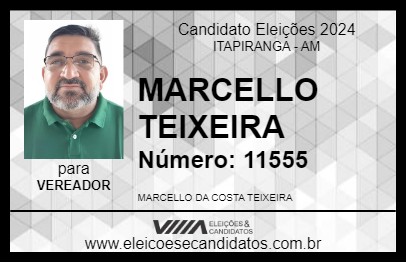 Candidato MARCELLO TEIXEIRA 2024 - ITAPIRANGA - Eleições