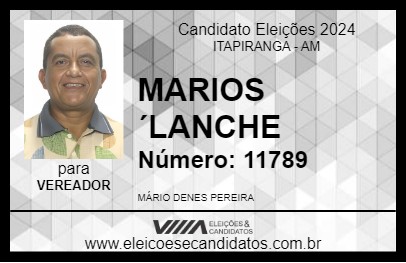 Candidato MARIOS ´LANCHE 2024 - ITAPIRANGA - Eleições