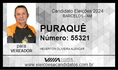 Candidato PURAQUÉ 2024 - BARCELOS - Eleições