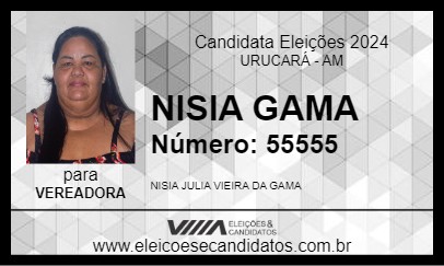 Candidato NISIA GAMA 2024 - URUCARÁ - Eleições