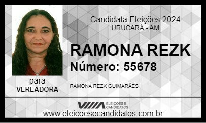 Candidato RAMONA REZK 2024 - URUCARÁ - Eleições