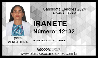 Candidato IRANETE 2024 - ALVARÃES - Eleições