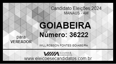 Candidato GOIABEIRA 2024 - MANAUS - Eleições