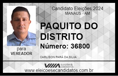 Candidato PAKITO DO DISTRITO 2024 - MANAUS - Eleições