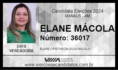 Candidato ELANE MACOLA 2024 - MANAUS - Eleições