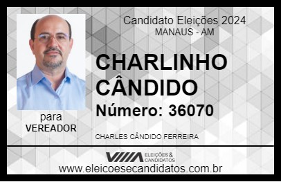 Candidato CHARLINHO CÂNDIDO 2024 - MANAUS - Eleições