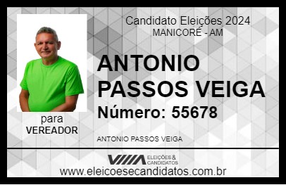 Candidato TONINHO DA COLONIA 2024 - MANICORÉ - Eleições