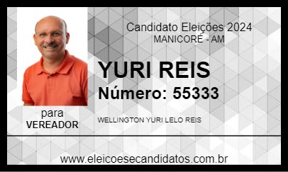 Candidato YURI REIS 2024 - MANICORÉ - Eleições