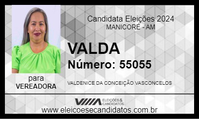 Candidato VALDA 2024 - MANICORÉ - Eleições