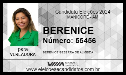 Candidato BERENICE 2024 - MANICORÉ - Eleições