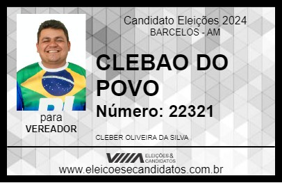 Candidato CLEBAO DO POVO 2024 - BARCELOS - Eleições