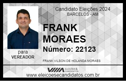 Candidato FRANK MORAES 2024 - BARCELOS - Eleições