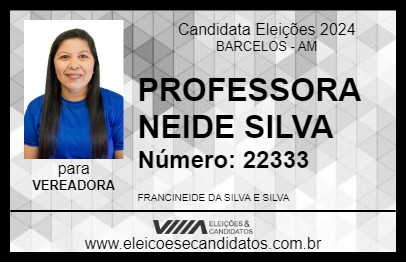 Candidato PROFESSORA NEIDE SILVA 2024 - BARCELOS - Eleições