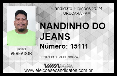 Candidato NANDINHO DO JEANS 2024 - URUCARÁ - Eleições