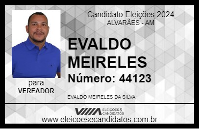 Candidato EVALDO MEIRELES 2024 - ALVARÃES - Eleições