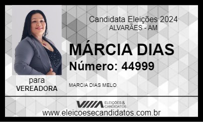 Candidato MÁRCIA DIAS 2024 - ALVARÃES - Eleições