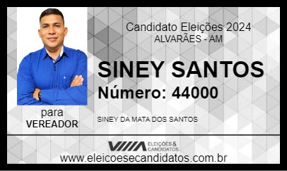 Candidato SINEY SANTOS 2024 - ALVARÃES - Eleições