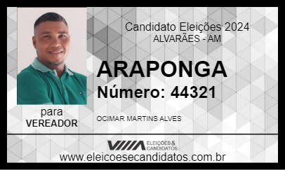 Candidato ARAPONGA 2024 - ALVARÃES - Eleições