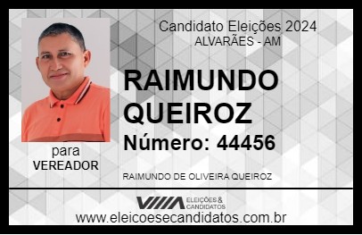 Candidato RAIMUNDO QUEIROZ 2024 - ALVARÃES - Eleições