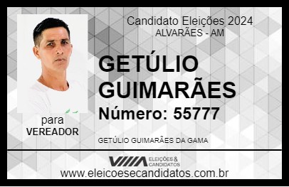 Candidato GETÚLIO GUIMARÃES 2024 - ALVARÃES - Eleições