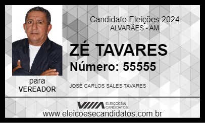 Candidato ZÉ TAVARES 2024 - ALVARÃES - Eleições