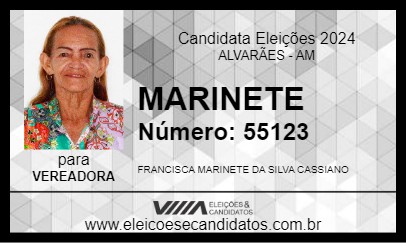 Candidato MARINETE 2024 - ALVARÃES - Eleições