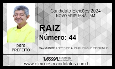 Candidato RAIZ 2024 - NOVO ARIPUANÃ - Eleições