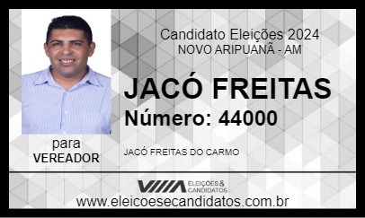 Candidato JACÓ FREITAS 2024 - NOVO ARIPUANÃ - Eleições