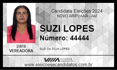 Candidato SUZI LOPES 2024 - NOVO ARIPUANÃ - Eleições