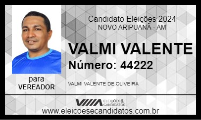 Candidato VALMI VALENTE 2024 - NOVO ARIPUANÃ - Eleições