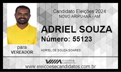 Candidato ADRIEL SOUZA 2024 - NOVO ARIPUANÃ - Eleições