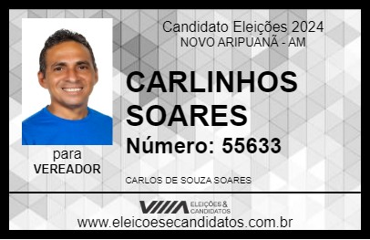 Candidato CARLINHOS SOARES 2024 - NOVO ARIPUANÃ - Eleições