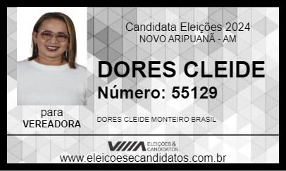 Candidato DORES CLEIDE 2024 - NOVO ARIPUANÃ - Eleições