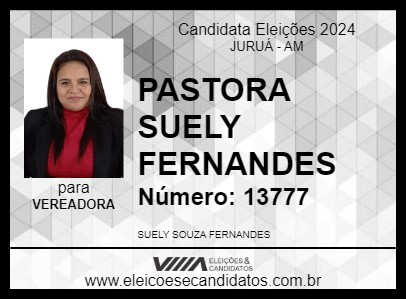 Candidato PASTORA SUELY FERNANDES  2024 - JURUÁ - Eleições