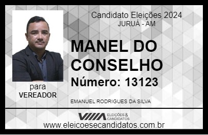 Candidato MANEL DO CONSELHO 2024 - JURUÁ - Eleições