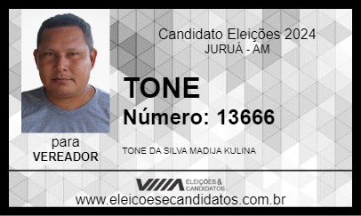 Candidato TONE 2024 - JURUÁ - Eleições