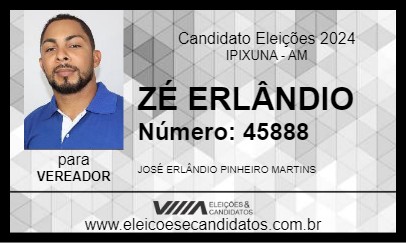 Candidato ZÉ ERLÂNDIO 2024 - IPIXUNA - Eleições