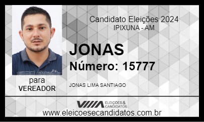 Candidato JONAS 2024 - IPIXUNA - Eleições