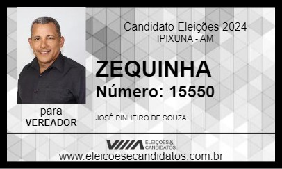 Candidato ZEQUINHA 2024 - IPIXUNA - Eleições