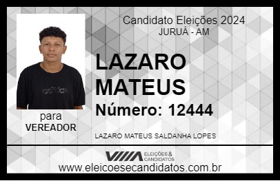 Candidato LAZARO MATEUS 2024 - JURUÁ - Eleições