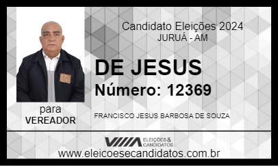 Candidato DE JESUS 2024 - JURUÁ - Eleições