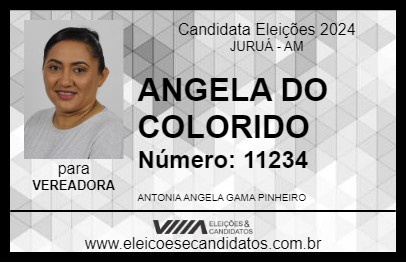 Candidato ANGELA DO COLORIDO 2024 - JURUÁ - Eleições