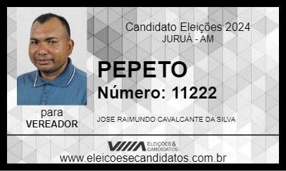 Candidato PEPETO 2024 - JURUÁ - Eleições