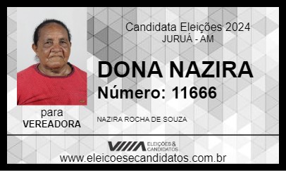 Candidato DONA NAZIRA 2024 - JURUÁ - Eleições